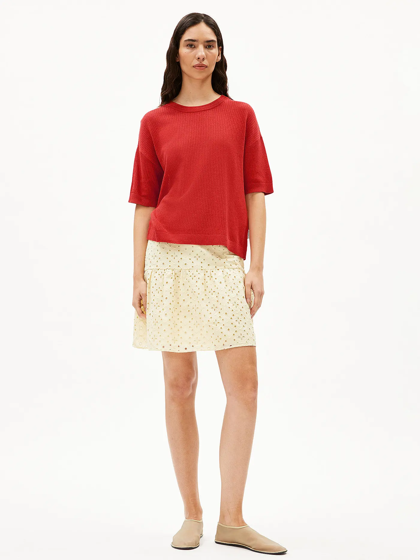 ARMEDANGELS | Pullover LIZAA LINO | rot